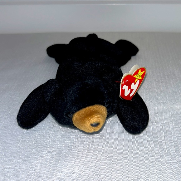 Blackie Black Bear Beanie Baby - Picture 8 of 9